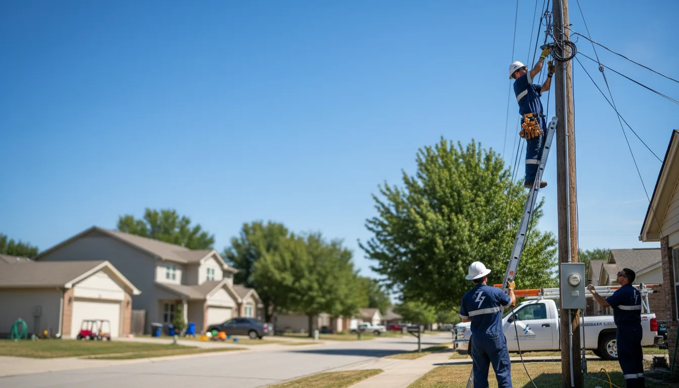 Residential electrician providing installation services in Hopkins, MO